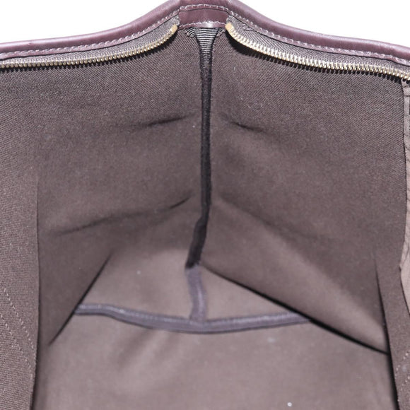 GUCCI GG Supreme Tote Bag PVC Brown Gold 201482 Auth ki5870A