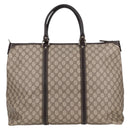 GUCCI GG Supreme Tote Bag PVC Brown Gold 201482 Auth ki5870A-2