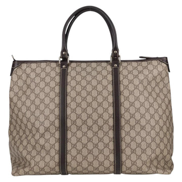 GUCCI GG Supreme Tote Bag PVC Brown Gold 201482 Auth ki5870A - 0