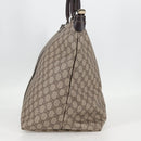 GUCCI GG Supreme Tote Bag PVC Brown Gold 201482 Auth ki5870A-3