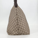 GUCCI GG Supreme Tote Bag PVC Brown Gold 201482 Auth ki5870A-4