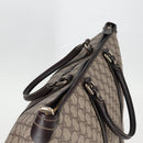 GUCCI GG Supreme Tote Bag PVC Brown Gold 201482 Auth ki5870A-6