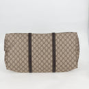 GUCCI GG Supreme Tote Bag PVC Brown Gold 201482 Auth ki5870A-5