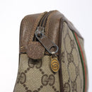 GUCCI GG Supreme Web Sherry Line Clutch Bag PVC Beige Red 89 01 012 Auth ki5874-12