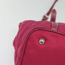 PRADA Tote Bag Nylon 2way Pink Silver Auth ki5875-15