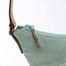 GUCCI GG Canvas Accessory Pouch Light Blue Gold 005 0813 Auth ki5876-10