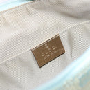 GUCCI GG Canvas Accessory Pouch Light Blue Gold 005 0813 Auth ki5876-17