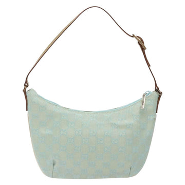 GUCCI GG Canvas Accessory Pouch Light Blue Gold 005 0813 Auth ki5876 - 0