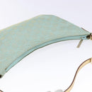 GUCCI GG Canvas Accessory Pouch Light Blue Gold 005 0813 Auth ki5876-6