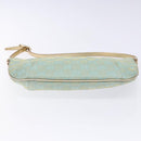 GUCCI GG Canvas Accessory Pouch Light Blue Gold 005 0813 Auth ki5876-5