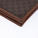 CELINE Macadam Canvas Shoulder Bag PVC Leather Brown Gold Auth ki5877-17