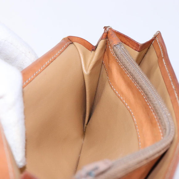 CELINE Macadam Canvas Shoulder Bag PVC Leather Brown Gold Auth ki5877