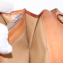 CELINE Macadam Canvas Shoulder Bag PVC Leather Brown Gold Auth ki5877-20