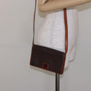 CELINE Macadam Canvas Shoulder Bag PVC Leather Brown Gold Auth ki5877-22