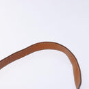 CELINE Macadam Canvas Shoulder Bag PVC Leather Brown Gold Auth ki5877-14