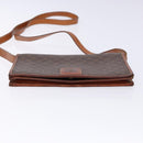 CELINE Macadam Canvas Shoulder Bag PVC Leather Brown Gold Auth ki5877-5