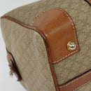 CELINE Macadam Canvas Boston Bag PVC Beige Gold Auth ki5878-9