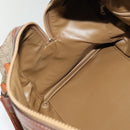 CELINE Macadam Canvas Boston Bag PVC Beige Gold Auth ki5878-20