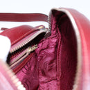 CARTIER Shoulder Bag Leather Bordeaux Gold Auth ki5879-19