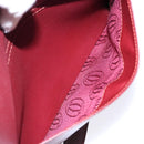 CARTIER Shoulder Bag Leather Bordeaux Gold Auth ki5879-22