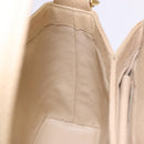 GUCCI Bamboo Hand Bag Leather Beige Gold Auth ki5881-19