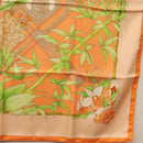 HERMES Carre 90 Scarf ""SERENITE"" Silk Orange Auth ki5883-10
