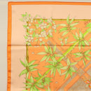 HERMES Carre 90 Scarf ""SERENITE"" Silk Orange Auth ki5883-2