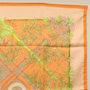HERMES Carre 90 Scarf ""SERENITE"" Silk Orange Auth ki5883-4
