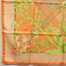 HERMES Carre 90 Scarf ""SERENITE"" Silk Orange Auth ki5883-8