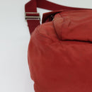PRADA Shoulder Bag Nylon Red Silver Auth ki5884-9