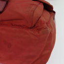 PRADA Shoulder Bag Nylon Red Silver Auth ki5884-14