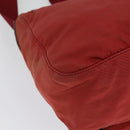 PRADA Shoulder Bag Nylon Red Silver Auth ki5884-15