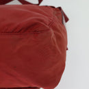 PRADA Shoulder Bag Nylon Red Silver Auth ki5884-16