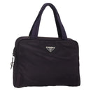 PRADA Hand Bag Nylon Purple Silver Auth ki5886-1