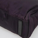 PRADA Hand Bag Nylon Purple Silver Auth ki5886-15