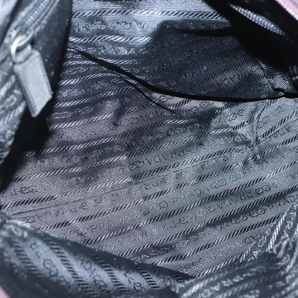 PRADA Hand Bag Nylon Purple Silver Auth ki5886