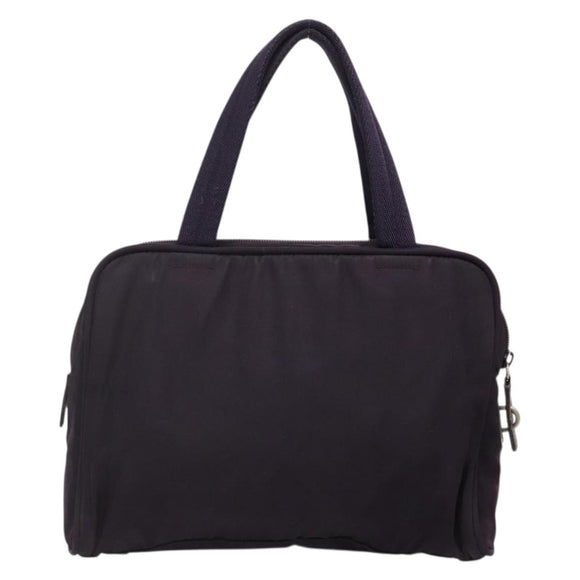 PRADA Hand Bag Nylon Purple Silver Auth ki5886