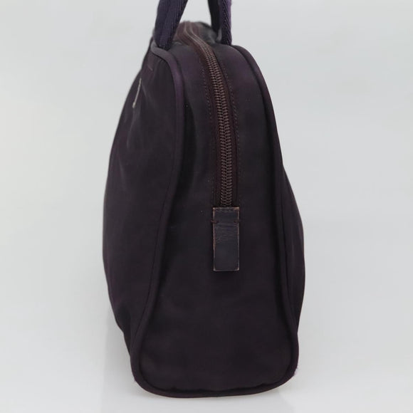 PRADA Hand Bag Nylon Purple Silver Auth ki5886