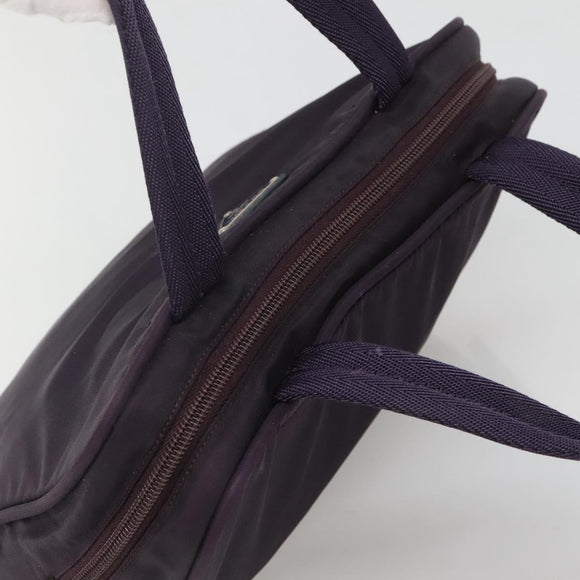 PRADA Hand Bag Nylon Purple Silver Auth ki5886