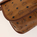 MCM Logogram Vicetos Hand Bag PVC Leather 2way Brown Gold Auth ki5887-13
