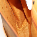 MCM Logogram Vicetos Hand Bag PVC Leather 2way Brown Gold Auth ki5887-21