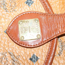 MCM Logogram Vicetos Hand Bag PVC Leather 2way Brown Gold Auth ki5887-22