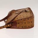 MCM Logogram Vicetos Hand Bag PVC Leather 2way Brown Gold Auth ki5887-5
