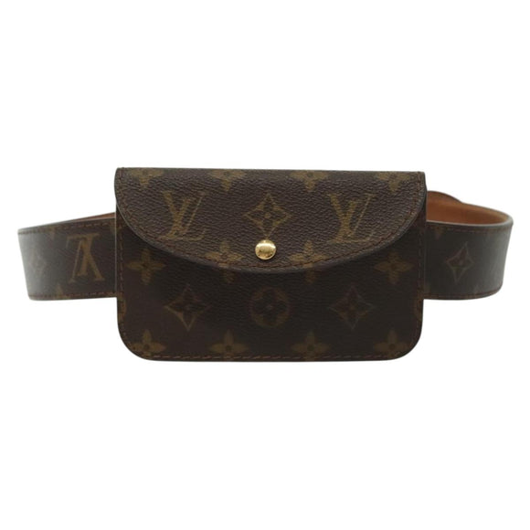 LOUIS VUITTON Monogram Ceinture Pochette Solo Waist bag M6948W LV Auth ki5888