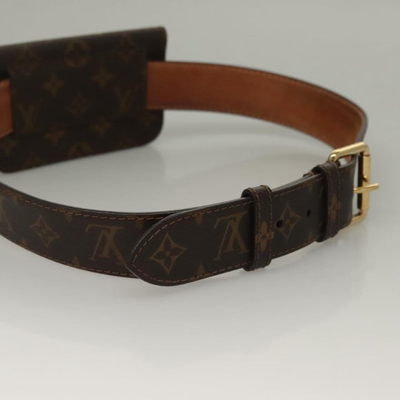 LOUIS VUITTON Monogram Ceinture Pochette Solo Waist bag M6948W LV Auth ki5888