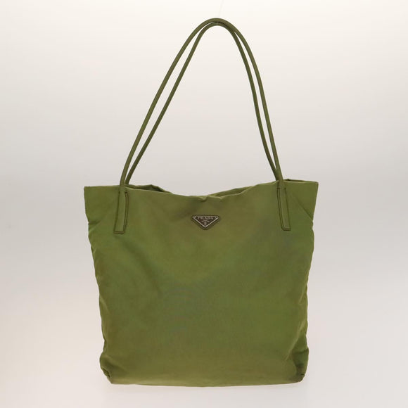 PRADA Tote Bag Nylon 4Set White Khaki black Auth ki5890