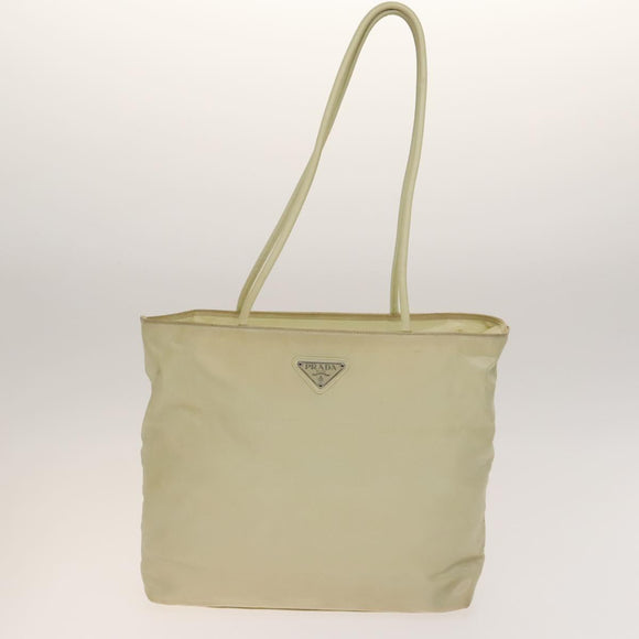 PRADA Tote Bag Nylon 4Set White Khaki black Auth ki5890