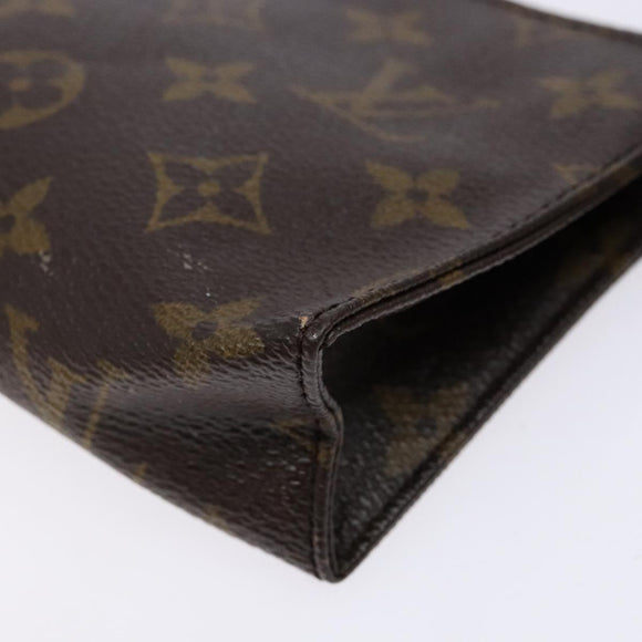 LOUIS VUITTON Monogram Poche Toilette 15 Pouch M47546 LV Auth ki5892