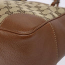 GUCCI GG Canvas Hand Bag Beige Gold 353119 Auth ki5893-14