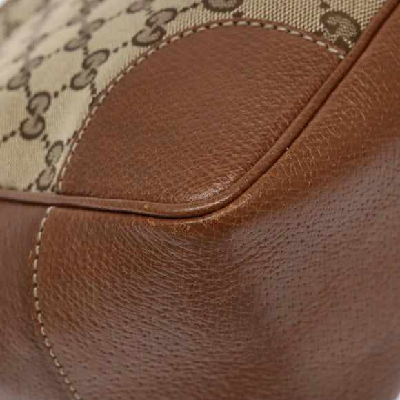 GUCCI GG Canvas Hand Bag Beige Gold 353119 Auth ki5893